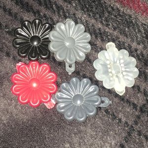 Hair flower barrettes